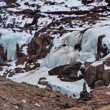 Ice falls close to the Toubkal hut